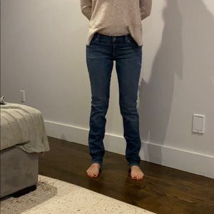 7 for all mankind skinny/straight jeans.